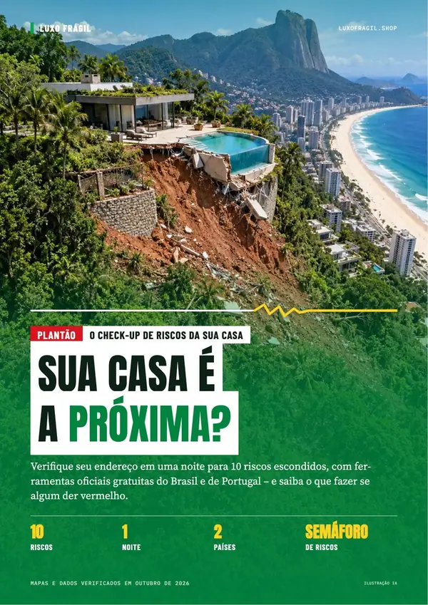 Capa de “Sua casa é a próxima?”, O check-up de riscos da sua casa